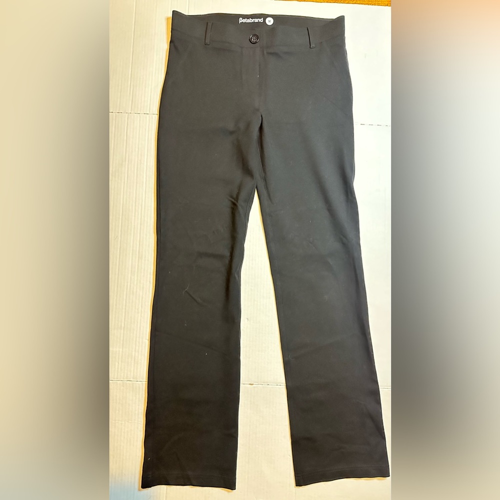 Betabrand Women's W1550-BK Classic Yoga Dress Pant Size M Black Pull On - Picture 3 of 9